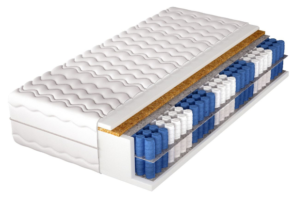 Pocketveringmatras pocket met kokosmat en polyurethaanschuim Cavani 100x200