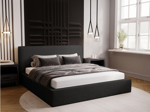 Bed met Opbergruimte en lattenbodem 120x200 Monaco Donkergrijs