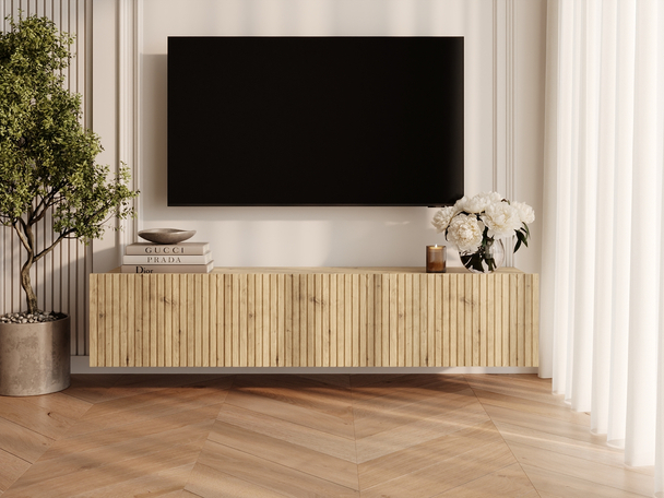 TV-Meubel met Deuren 150 cm Kioto Artisan Eik