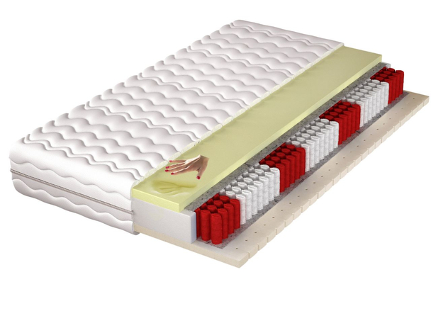 Pocketveringmatras multipocket met traagschuim en latex Vilo 100x200