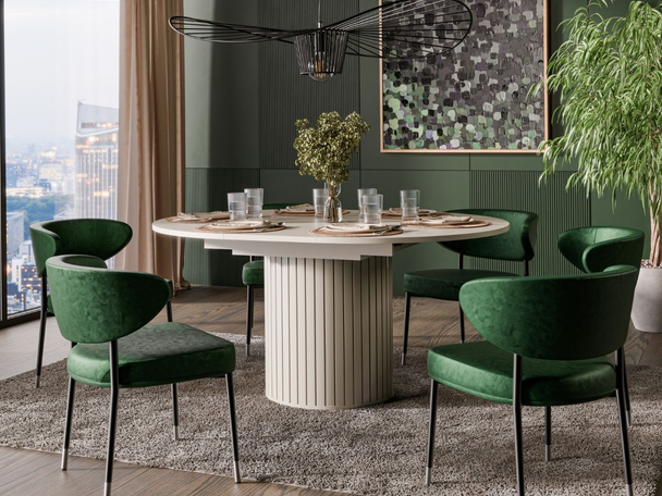 Uitschuifbare ronde tafel Soria Kashmir