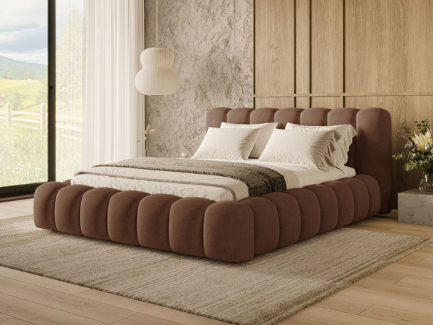 Bed met Opbergruimte en lattenbodem 180x200 Averia Bruin